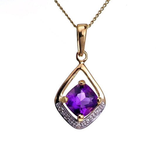 Amethyst Necklace in Gold – Perfect Gift for Her