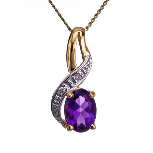Amethyst Necklace in Gold – Perfect Gift for Her