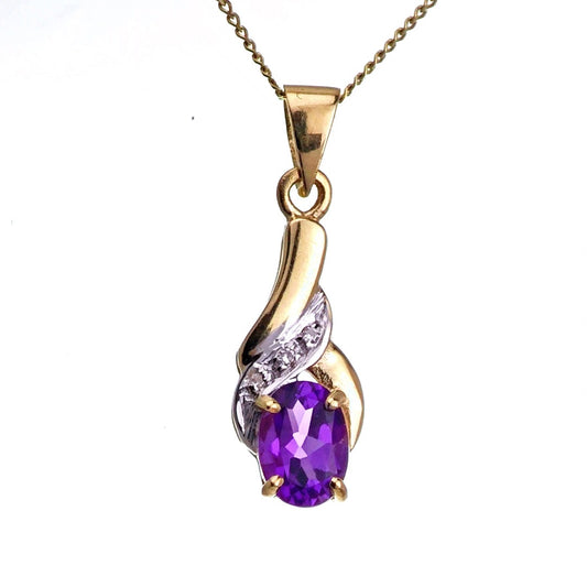 Amethyst Necklace in Gold – Perfect Gift for Her