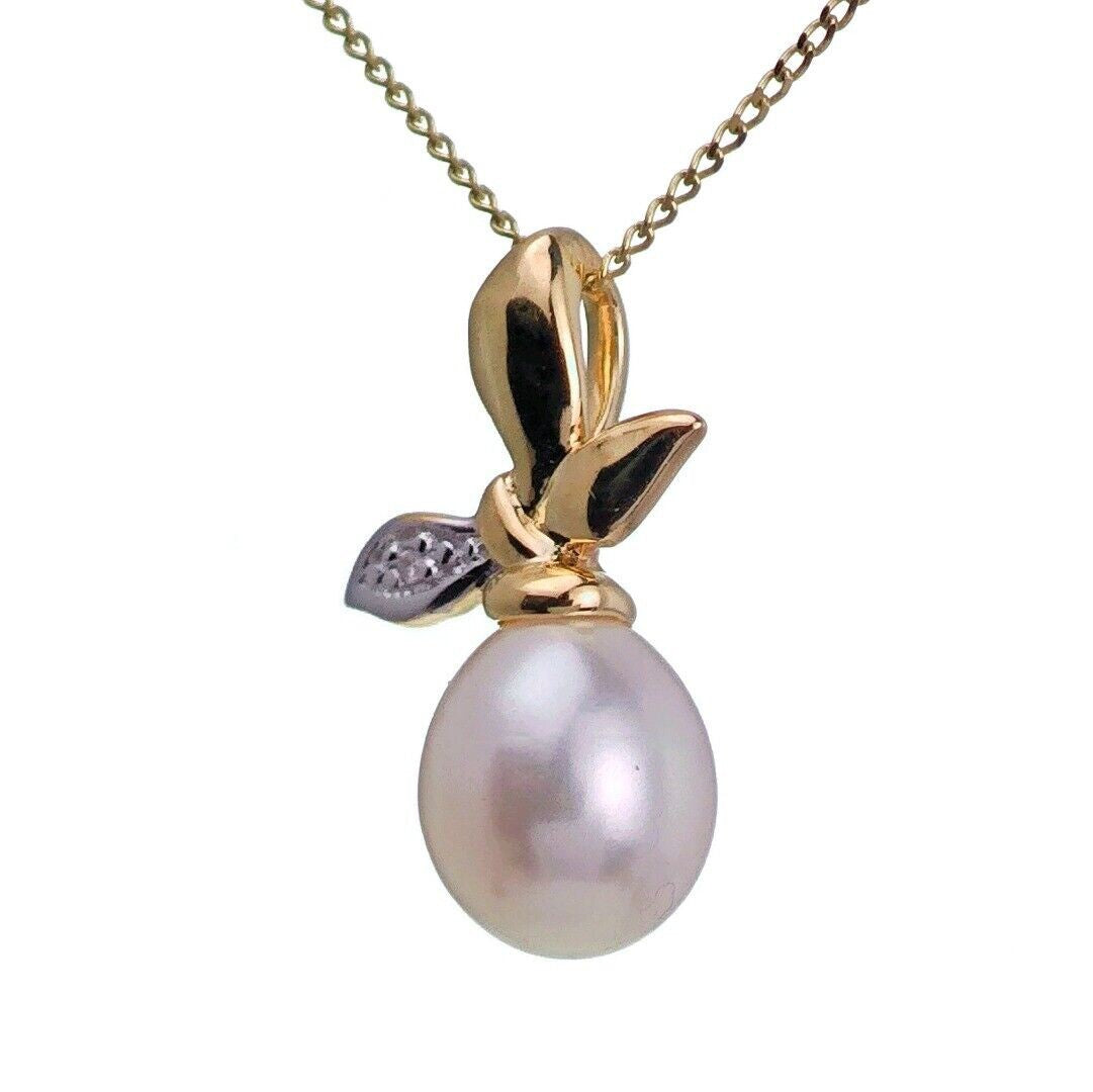 9ct Pearl Necklace Yellow Gold