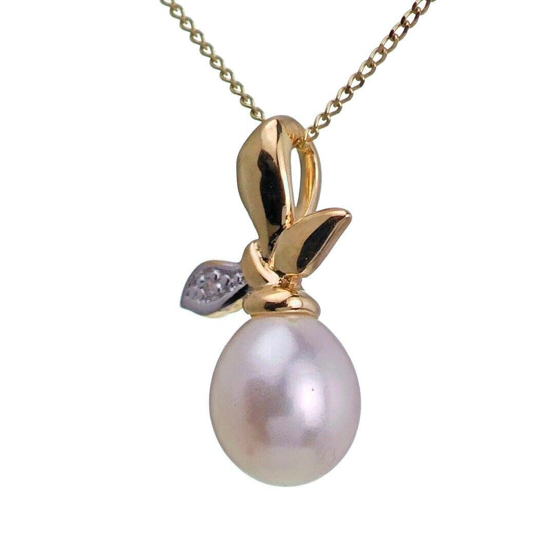 9ct Pearl Necklace Yellow Gold