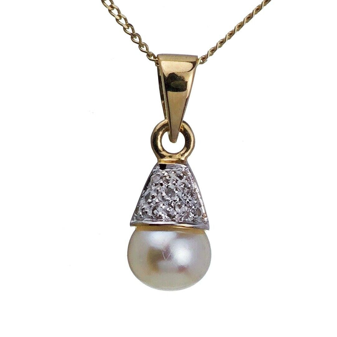 9ct Pearl Necklace Yellow Gold