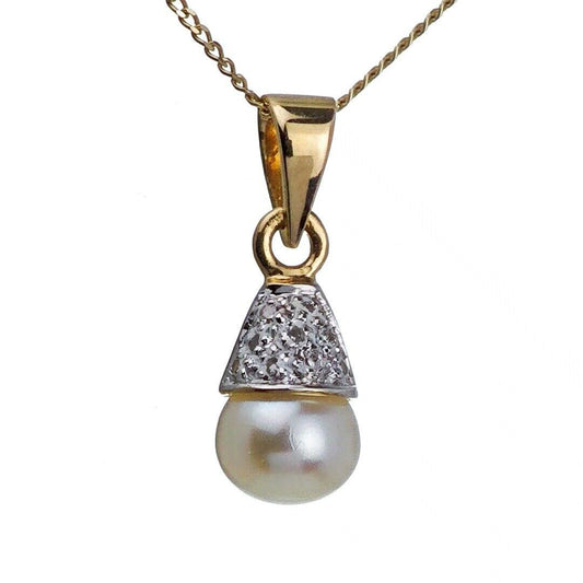 9ct Pearl Necklace Yellow Gold