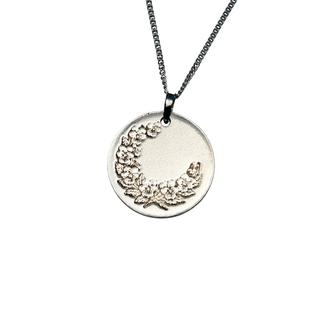 violet birth flower necklace - february designed in the UK