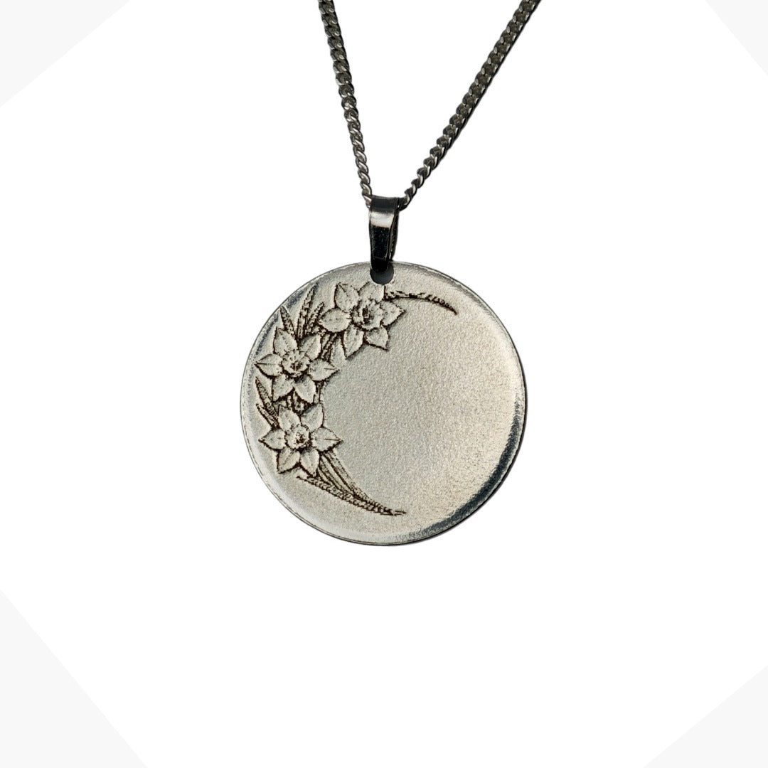 daffodil birth flower necklace - march designed in the UK