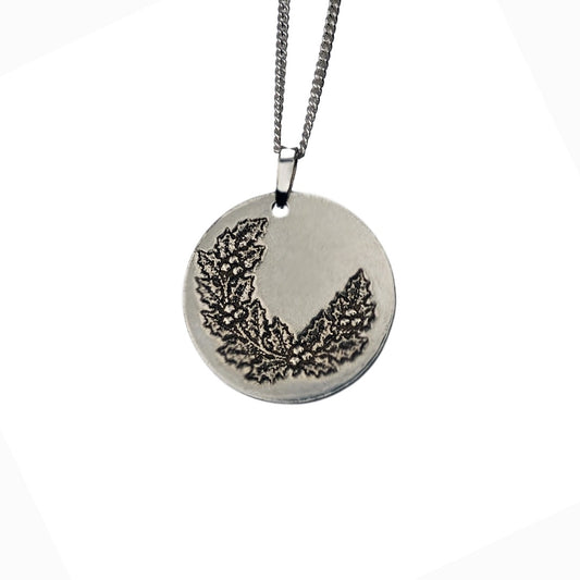 Holly Birth Flower Necklace - December
