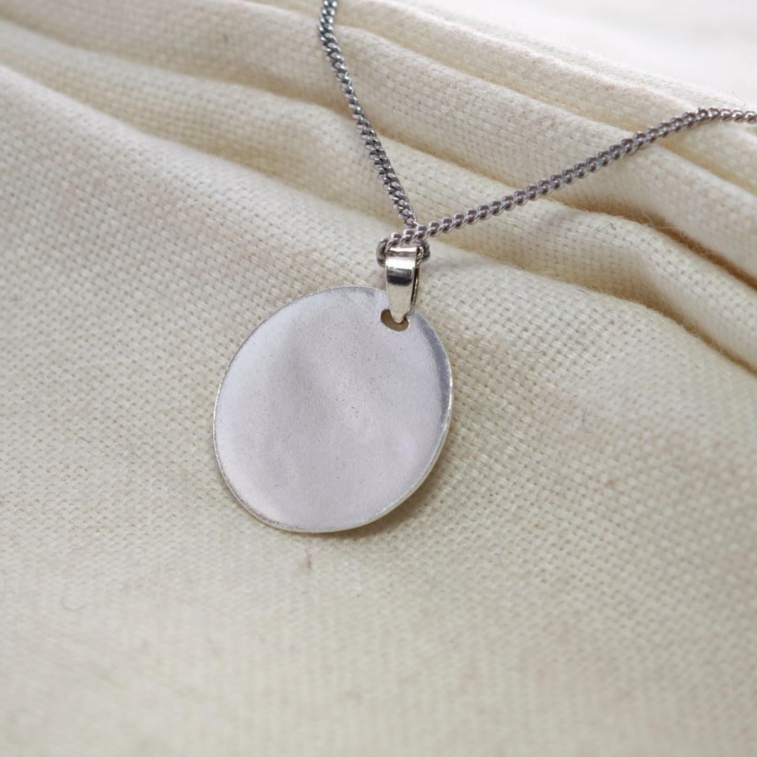 Silver Scorpion Coin Necklace Pendant Engrave Option Personalise Scorpio Zodiac