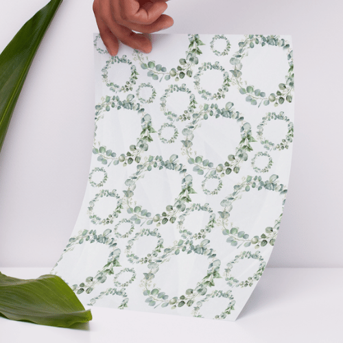 Eucalyptus wreath gift wrap