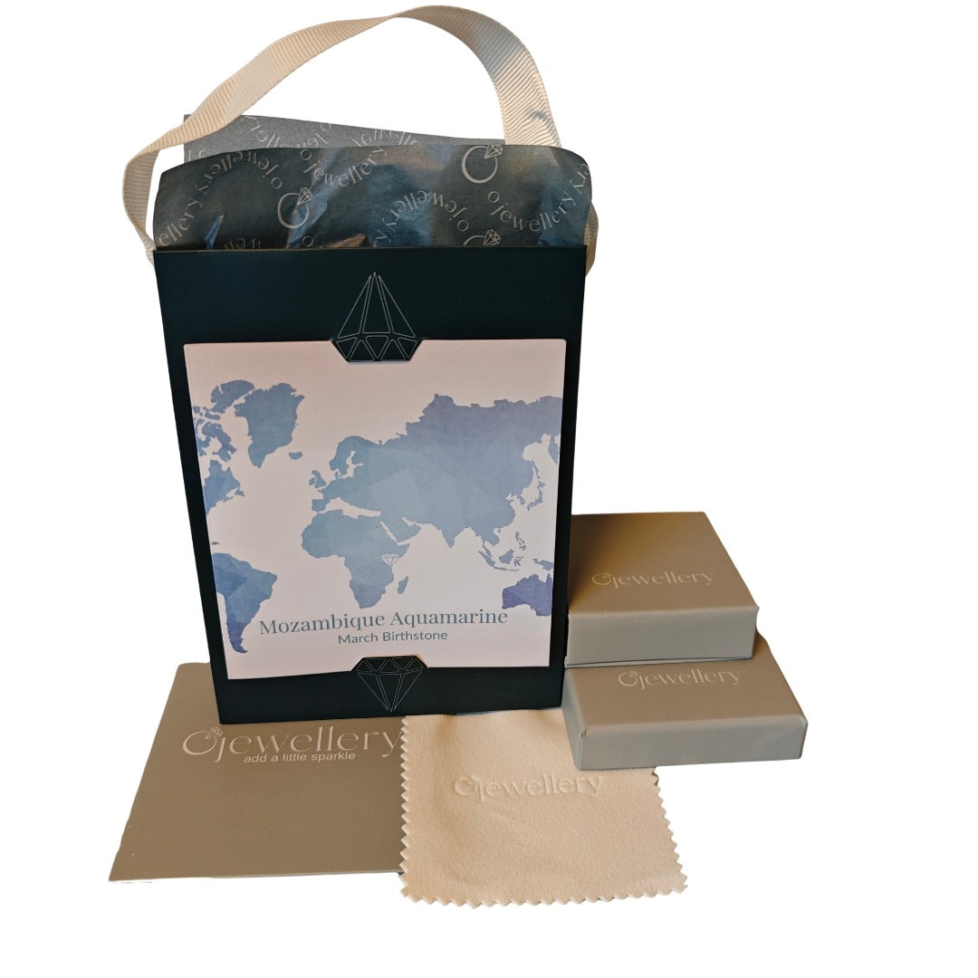 Silver Aquamarine Aphrodite Orchid Necklace