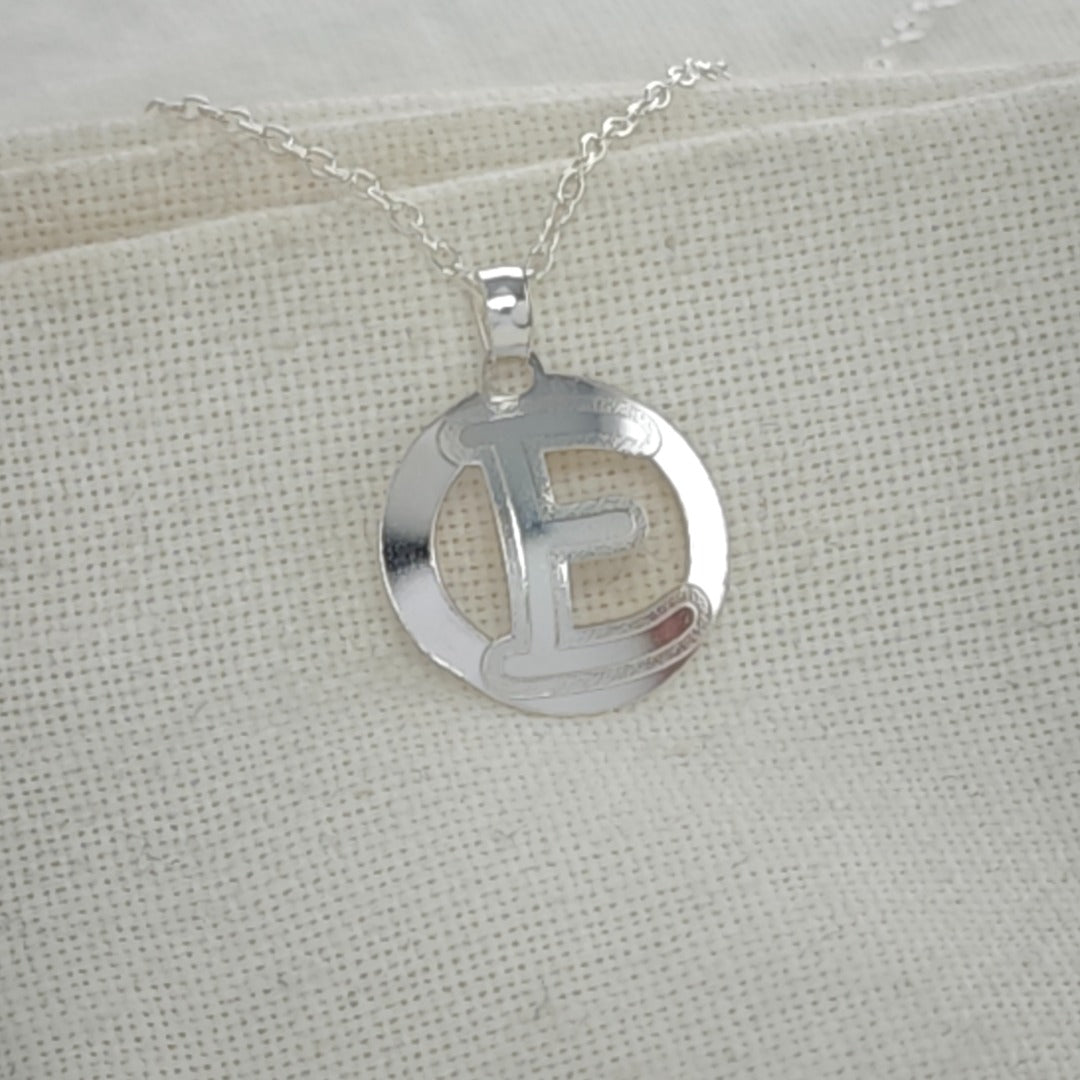 Sterling Silver Initial Necklace A-Z Letter Gift for Her UK Handmade