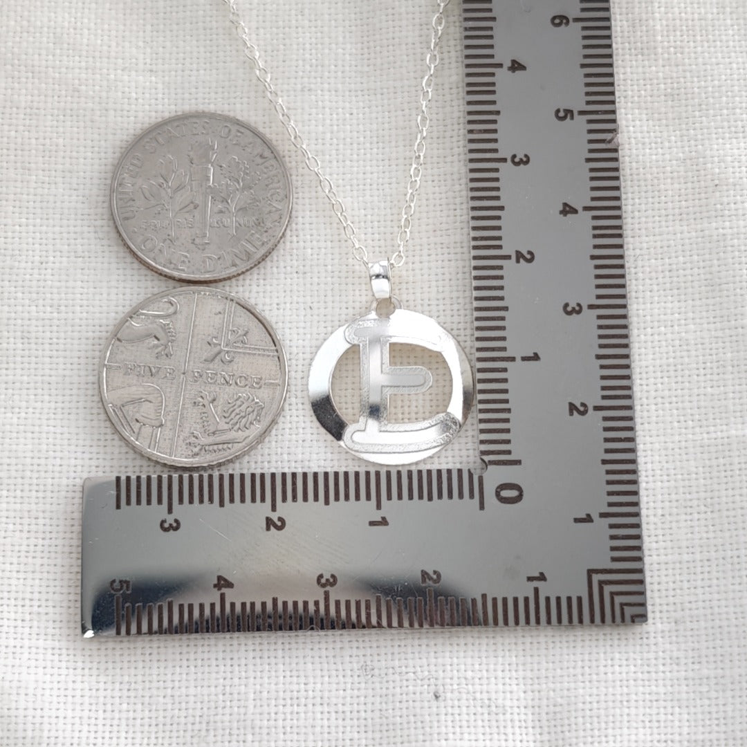 Sterling Silver Initial Necklace A-Z Letter Gift for Her UK Handmade