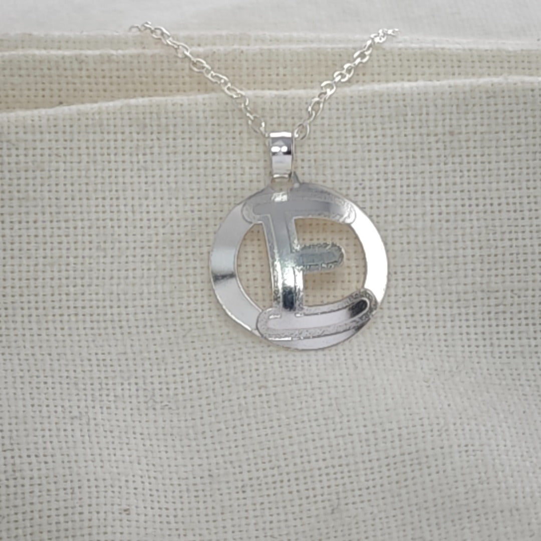 Sterling Silver Initial Necklace A-Z Letter Gift for Her UK Handmade