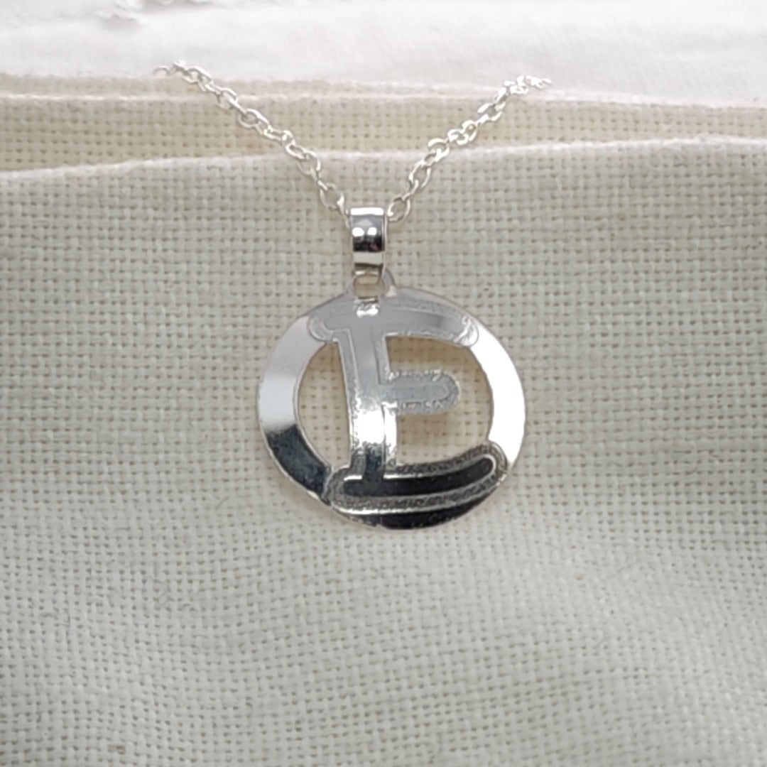 Sterling Silver Initial Necklace A-Z Letter Gift for Her UK Handmade