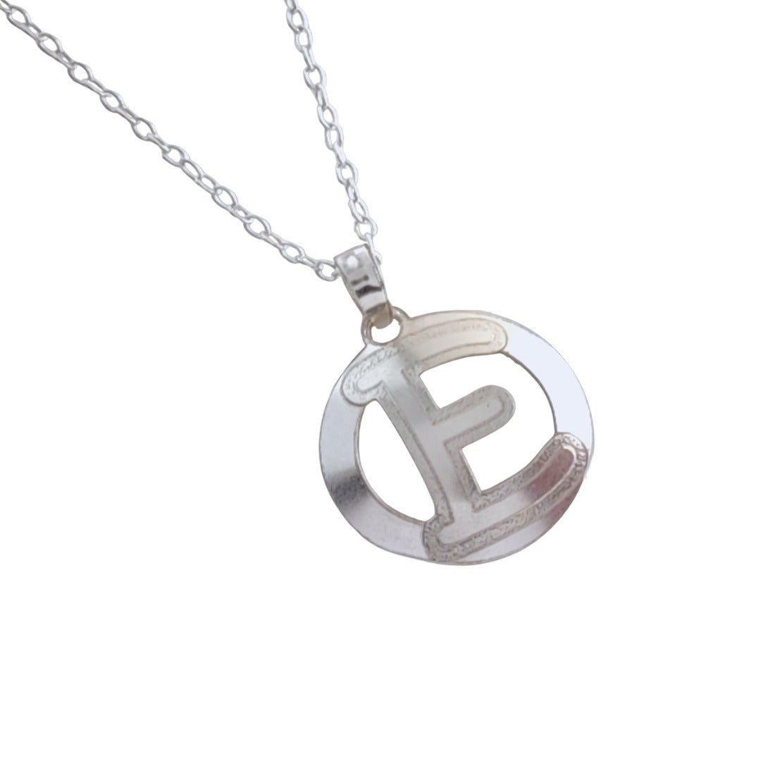 Sterling Silver Initial Necklace A-Z Letter Gift for Her UK Handmade