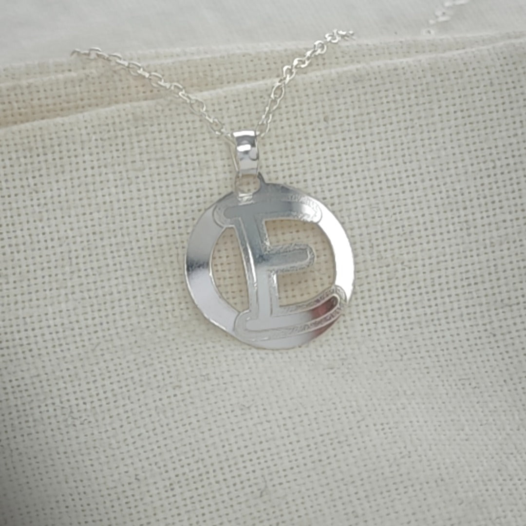 Sterling Silver Initial Necklace A-Z Letter Gift for Her UK Handmade