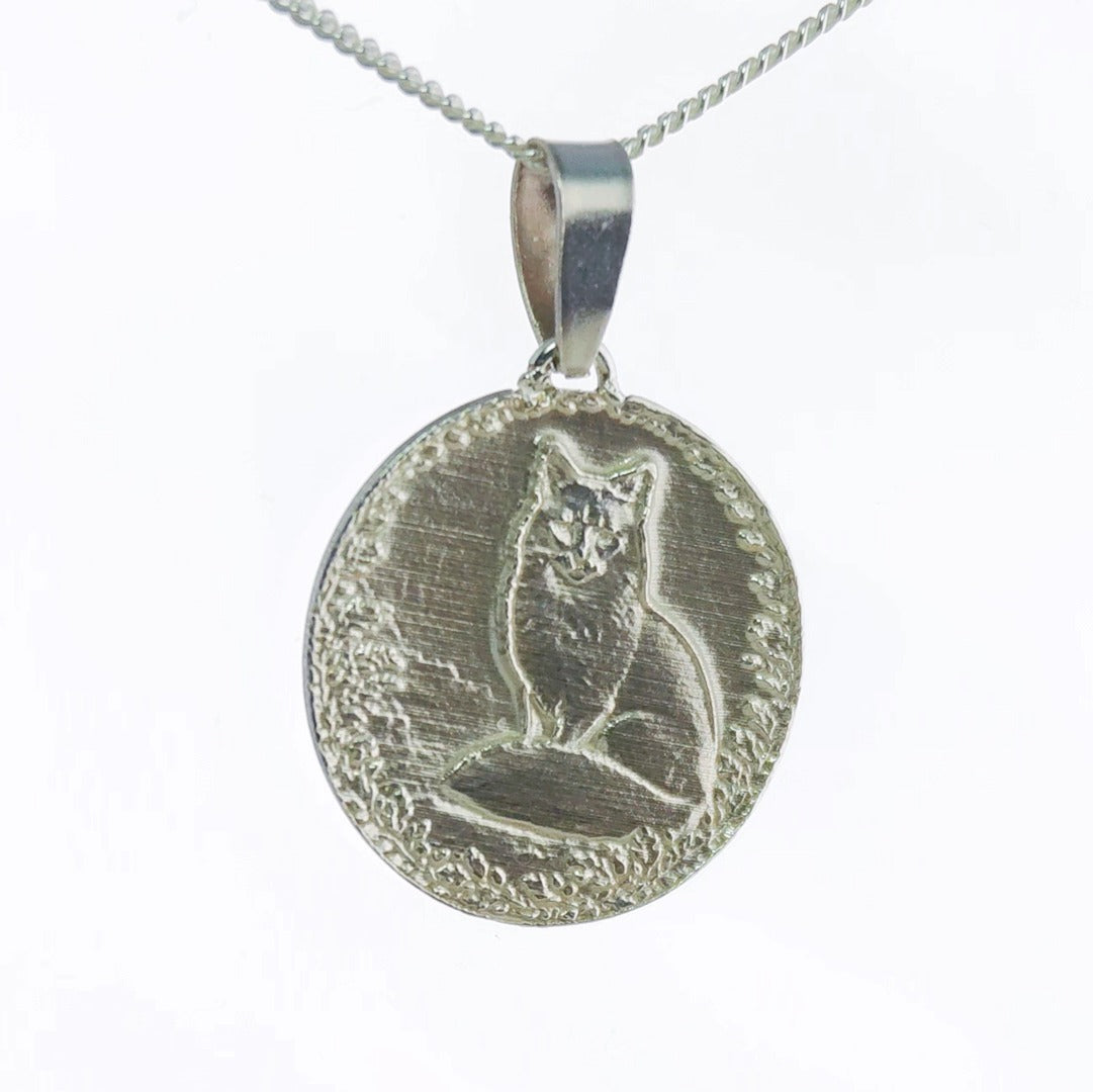 sterling silver fox necklace woodland nature engraved gift boxed personalise designed in the UK