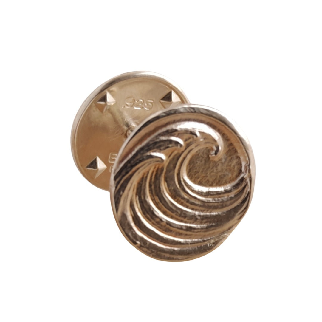 Wave Sterling Silver Tie Pin Ocean Inspired Men's Tie Tack Gift for Him