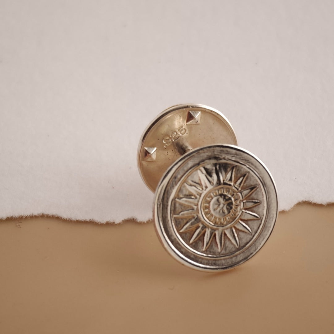 Sun Sterling Silver Tie Pin Symbolic Men's Tie Tack Gift for Him