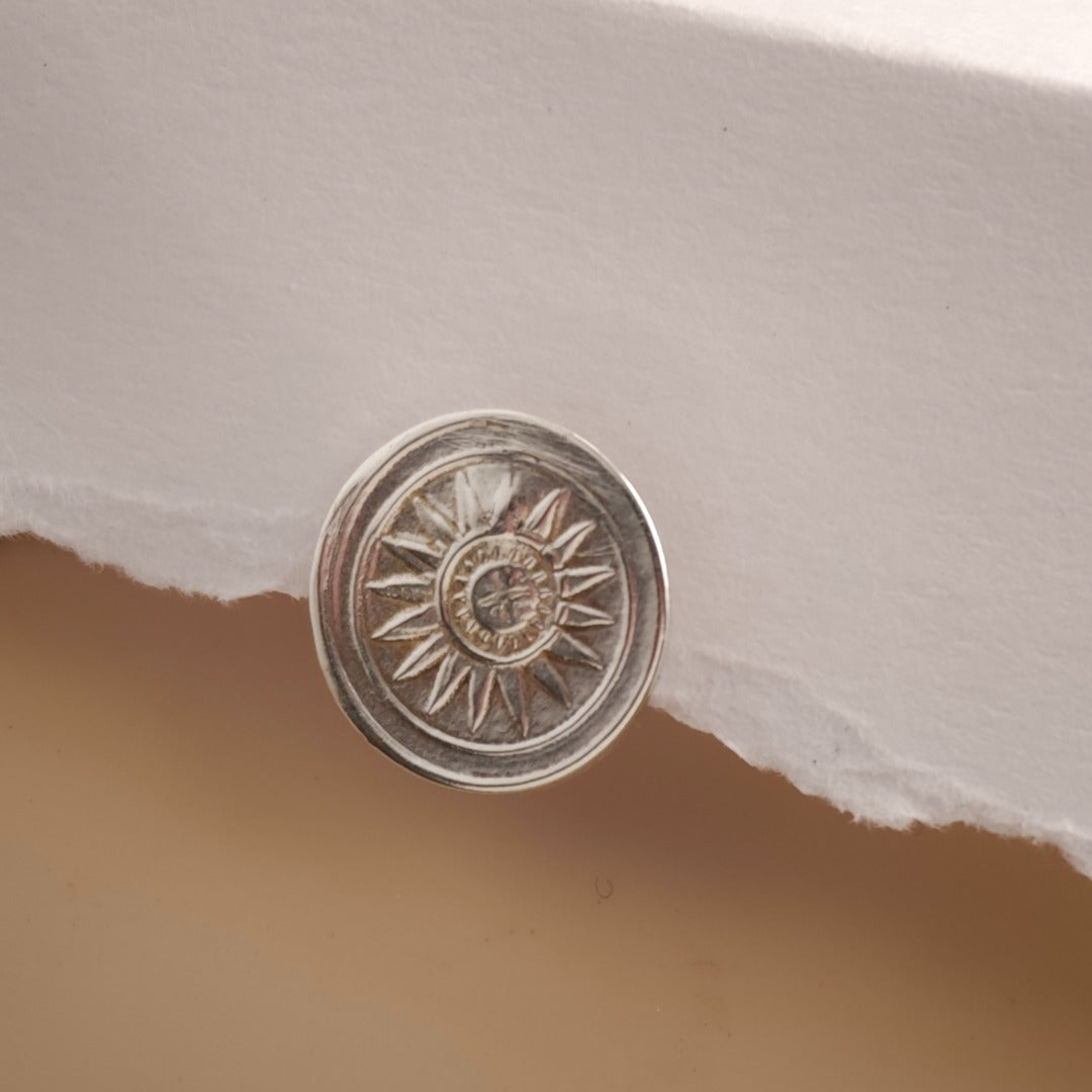 Sun Sterling Silver Tie Pin Symbolic Men's Tie Tack Gift for Him