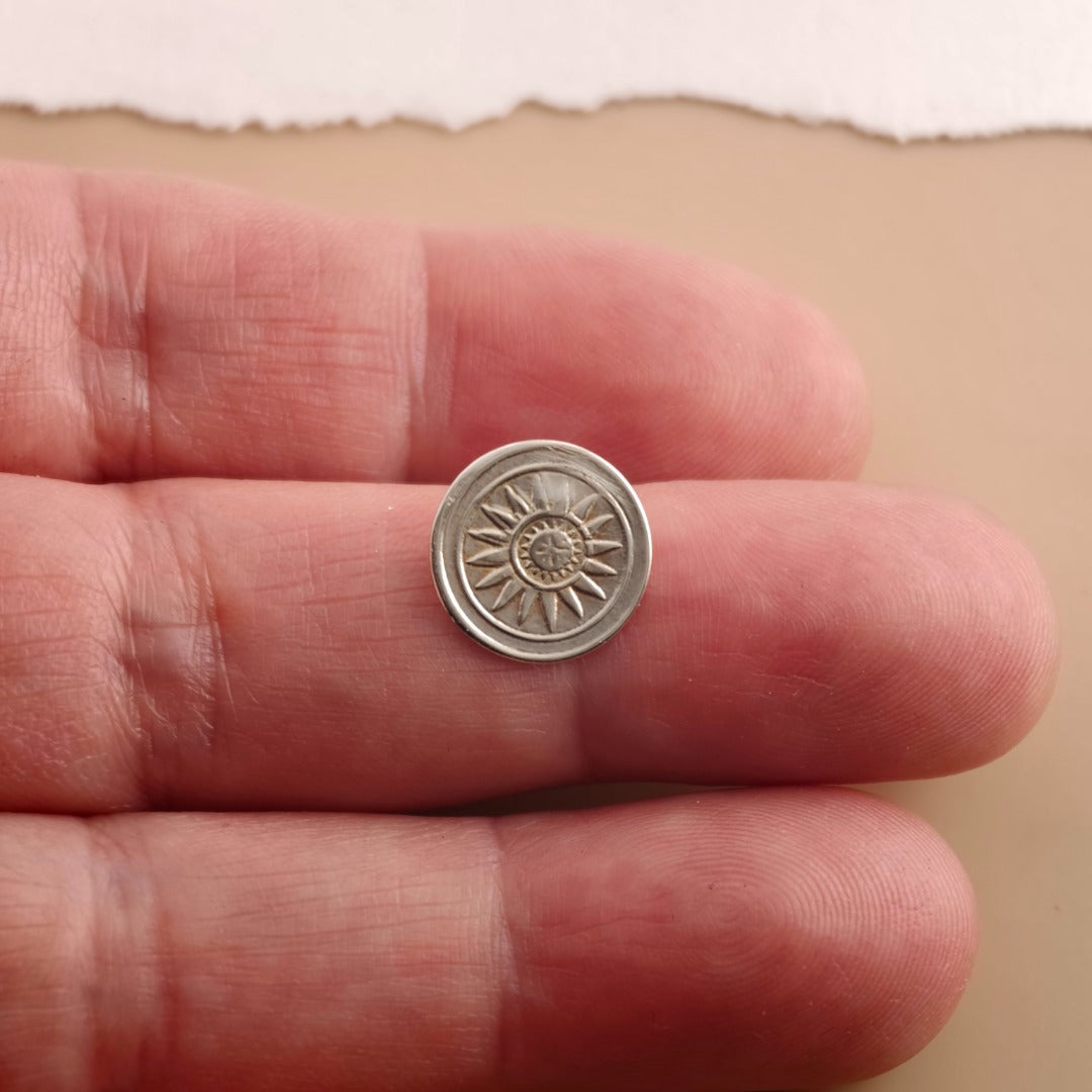 Sun Sterling Silver Tie Pin Symbolic Men's Tie Tack Gift for Him