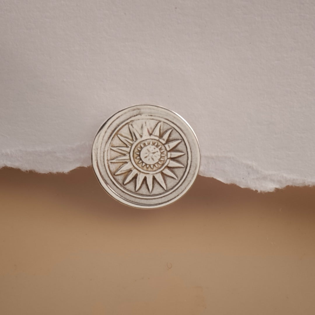 Sun Sterling Silver Tie Pin Symbolic Men's Tie Tack Gift for Him