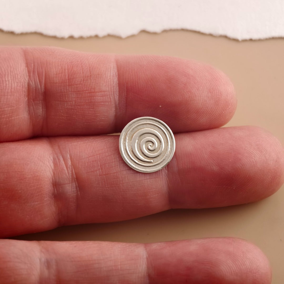 Swirl Sterling Silver Tie Pin Spiral Men's Tie Tack Meaningful Gift