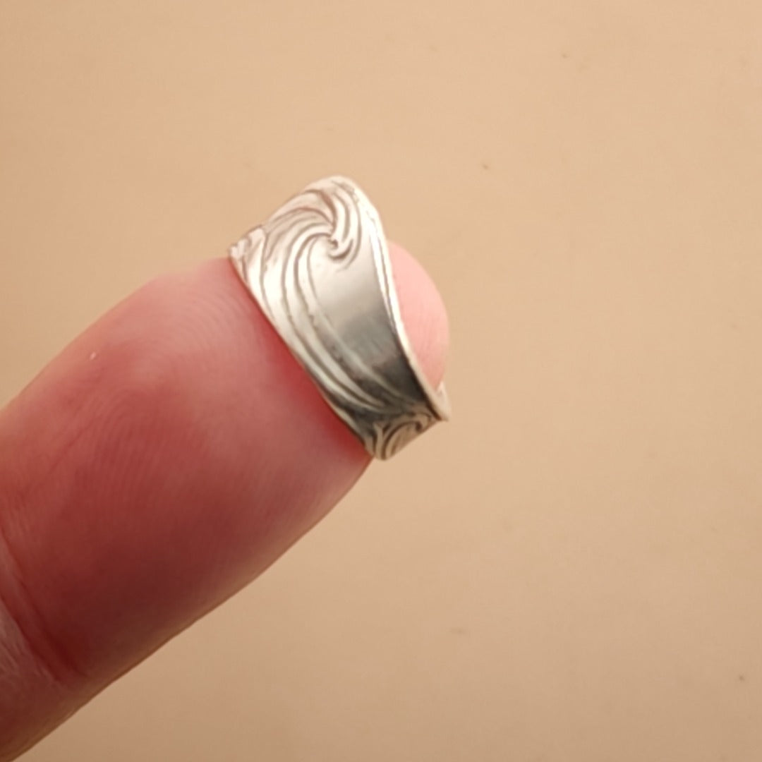 Wave Engraved Sterling Silver Ear Cuff