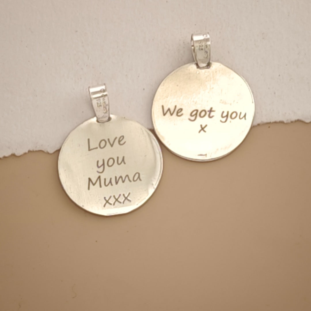 Squirrel Engraved Sterling Silver Coin Bracelet