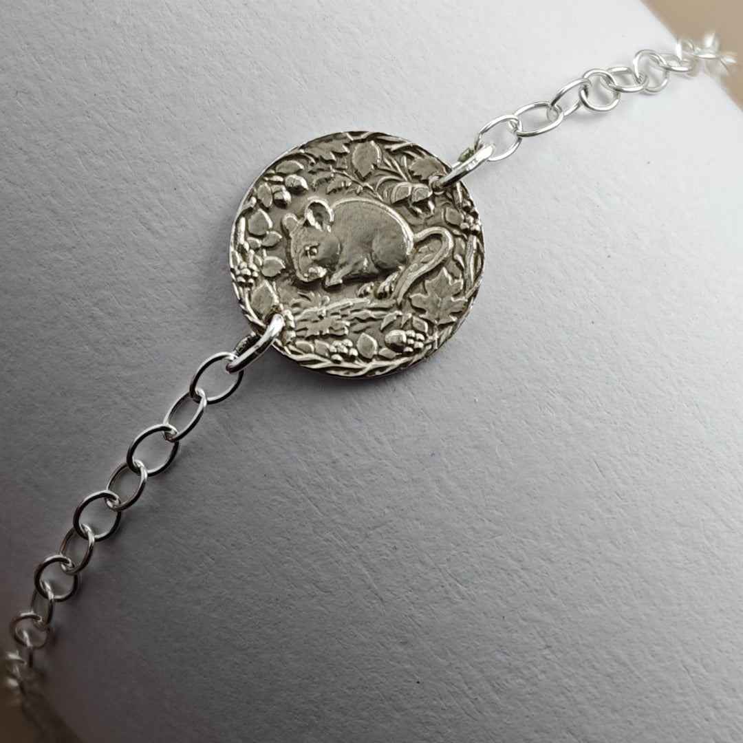 Mouse coin bracelet - gift ready packaging
