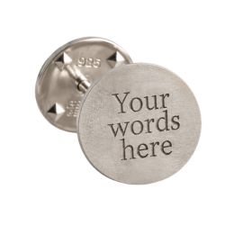 Custom Engraved Tie Pin, Personalised Silver Pin, Handcrafted in the UK