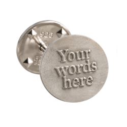 Custom Embossed Tie Pin, Personalised Silver Pin, Handcrafted in the UK