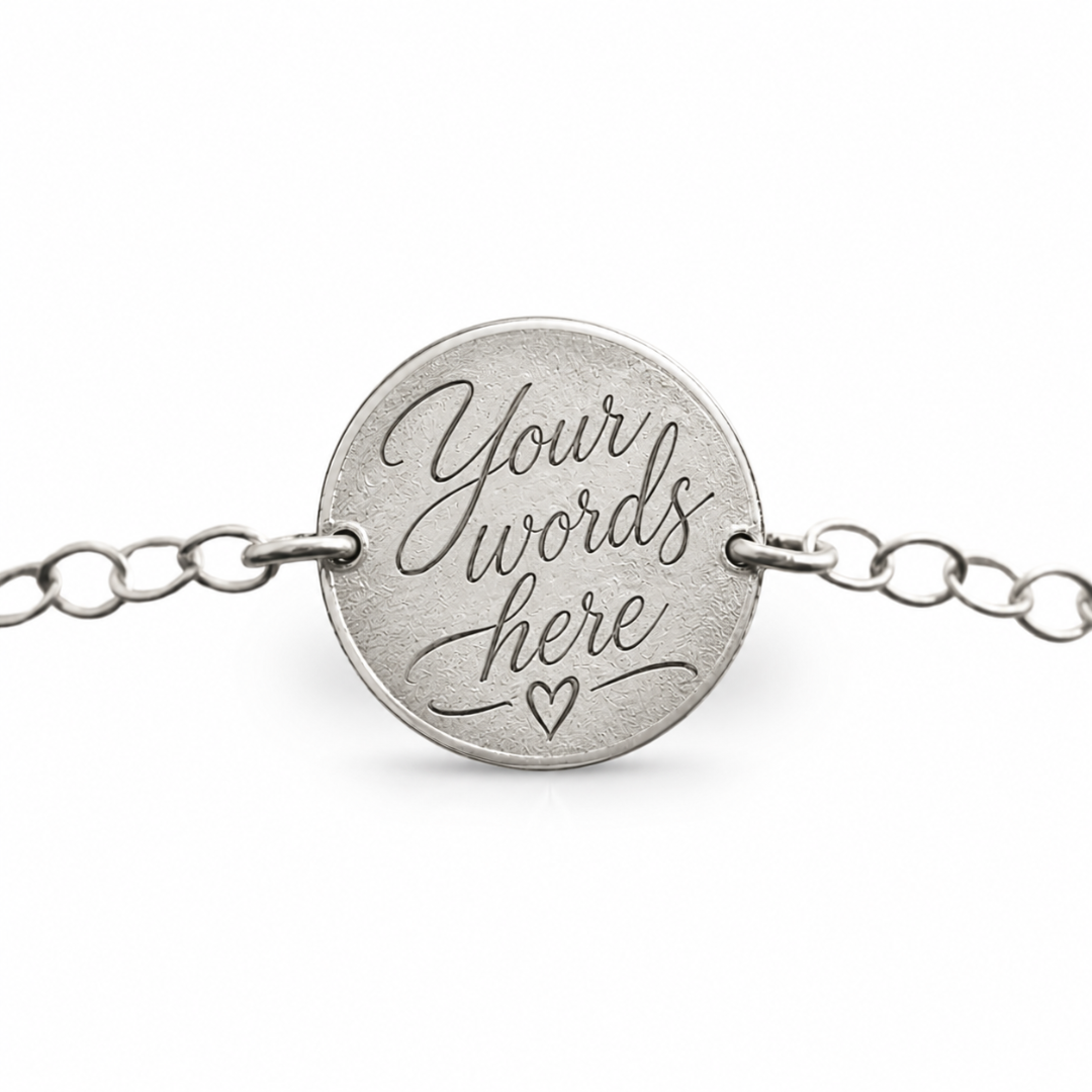 Custom Engraved Bracelet, Personalised Silver Bracelet, Handcrafted in the UK