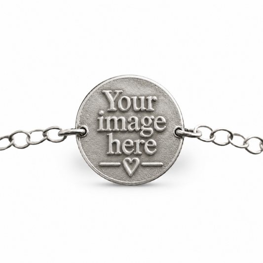 Custom Embossed Bracelet, Personalised Silver Bracelet, Handcrafted in the UK
