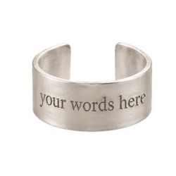 Custom Engraved Ear Cuff, Personalised Silver Ear Cuff, Handcrafted in the UK