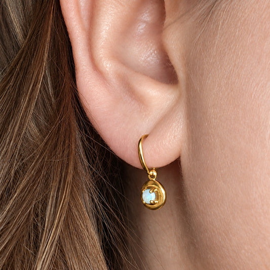 Opal Sterling Silver Earrings Variations Gold Plate
