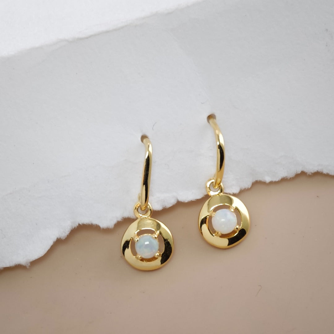 Opal Sterling Silver Earrings Variations Gold Plate
