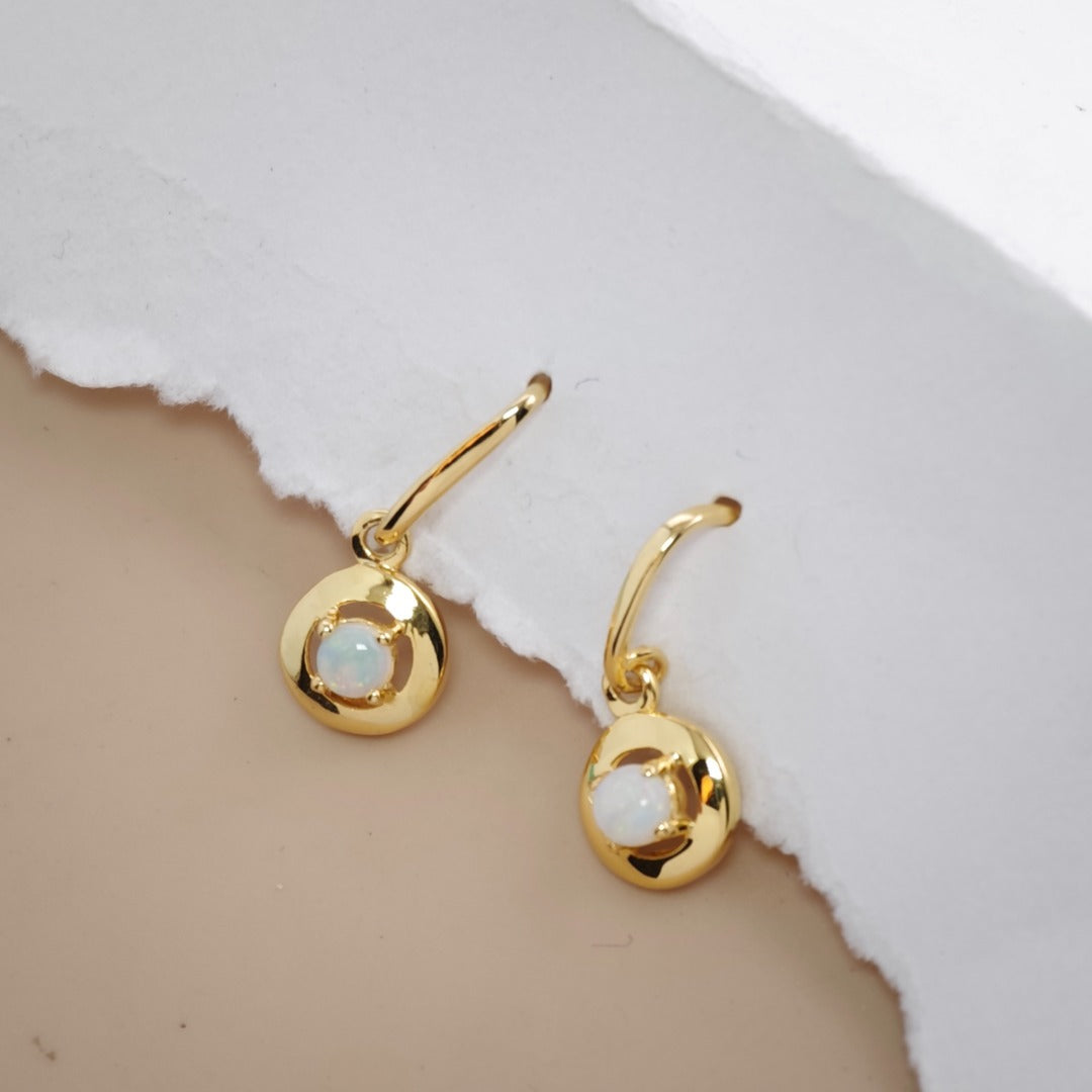 Opal Sterling Silver Earrings Variations Gold Plate