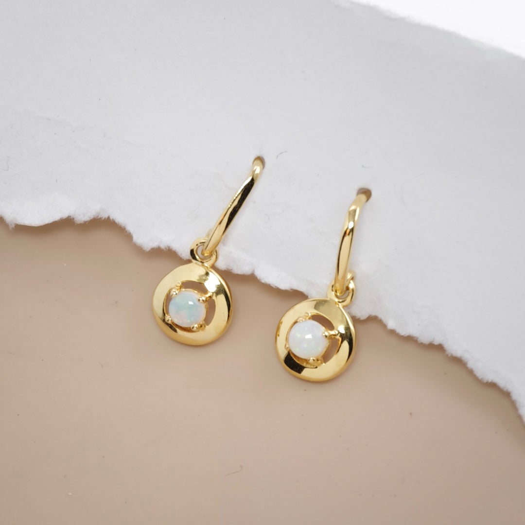 Opal Sterling Silver Earrings Variations Gold Plate