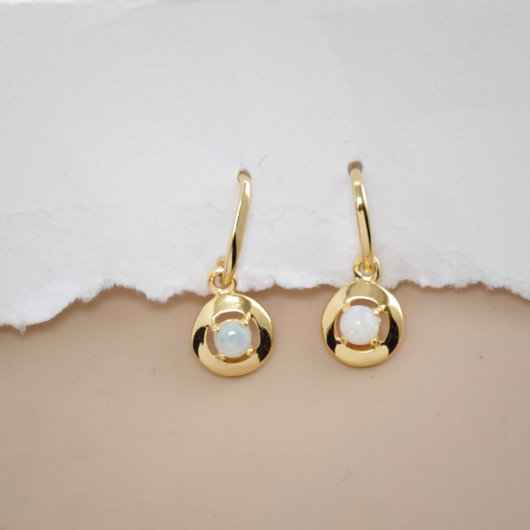 Opal Sterling Silver Earrings Variations Gold Plate