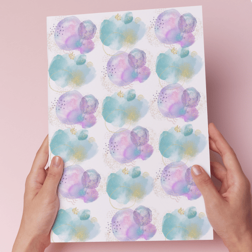 Watercolour puddles gift wrap