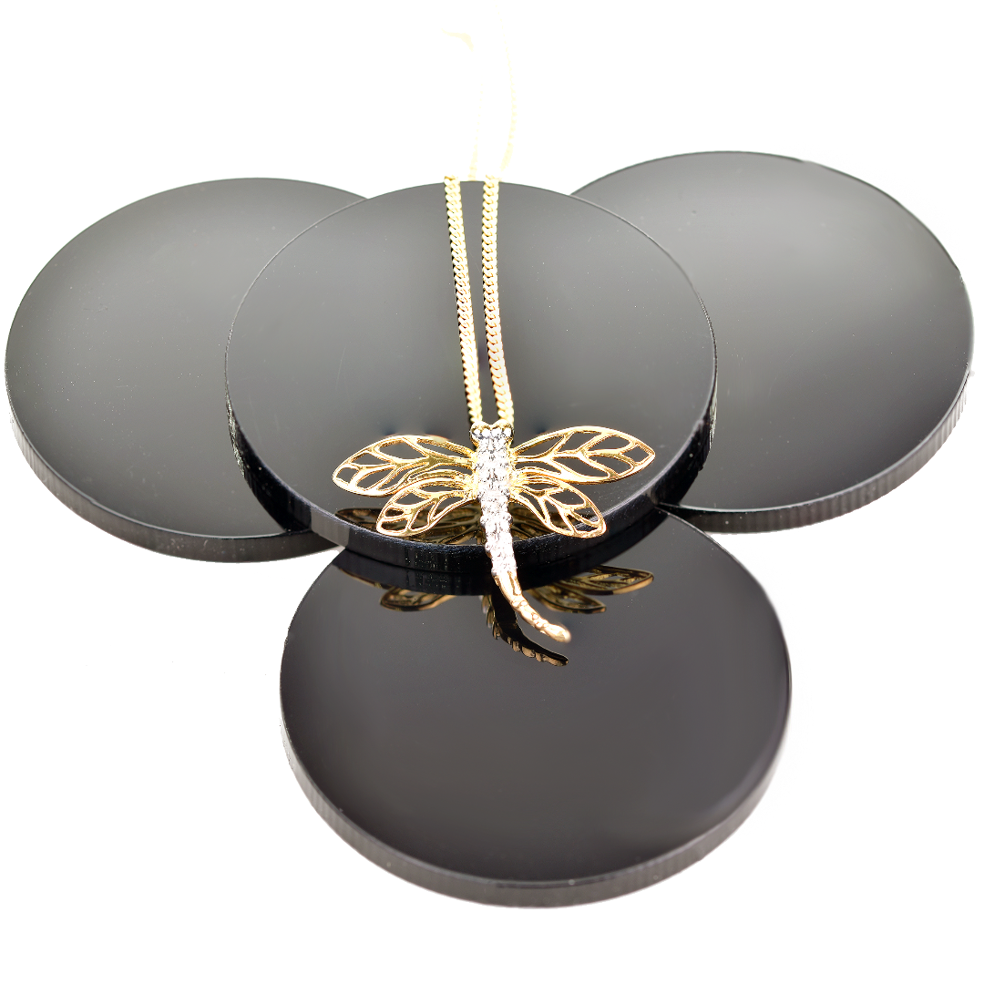 Diamond Dragon Fly Necklace Gold Plated Sterling Silver