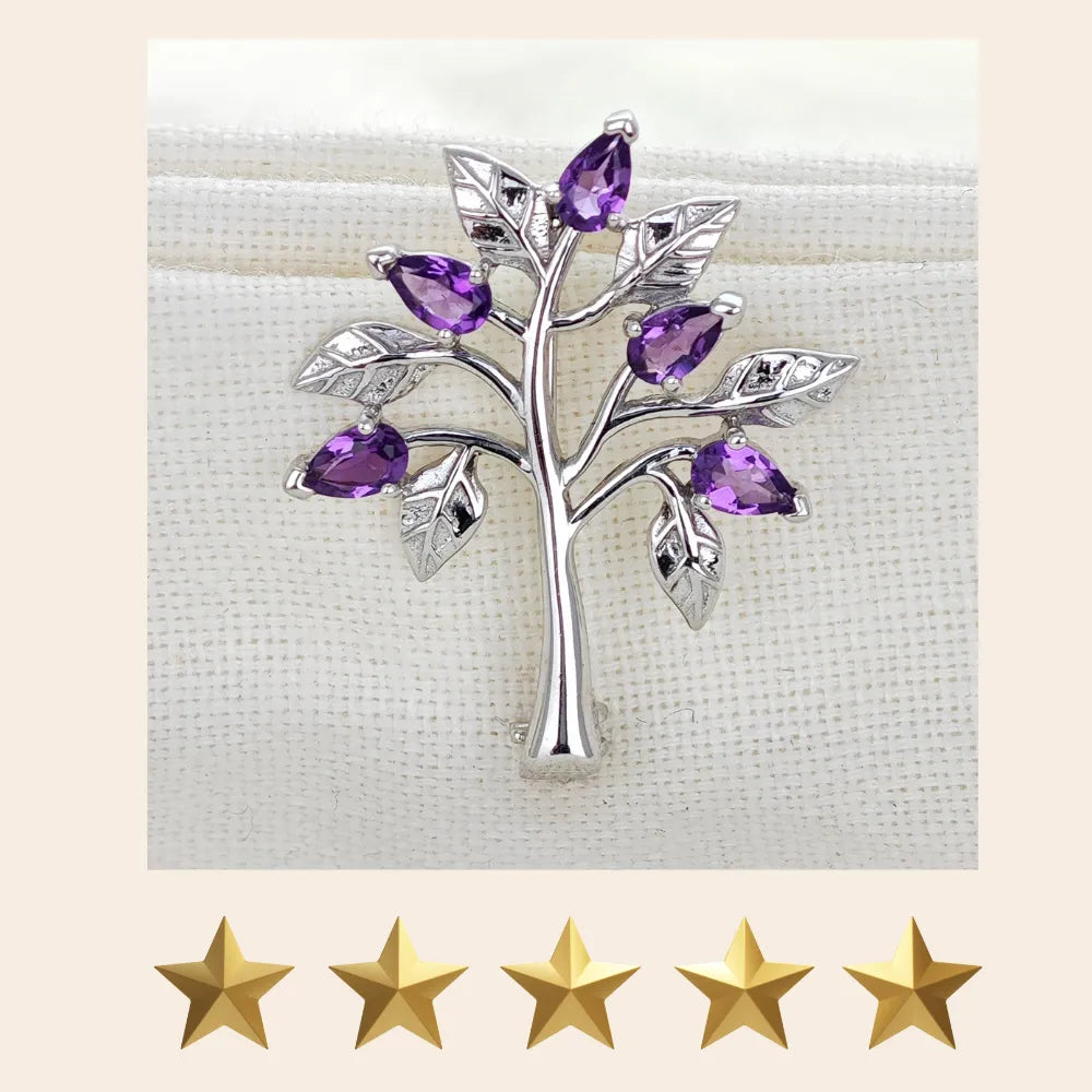 Amethyst jewellery – necklaces, rings, earrings – designed in the UK