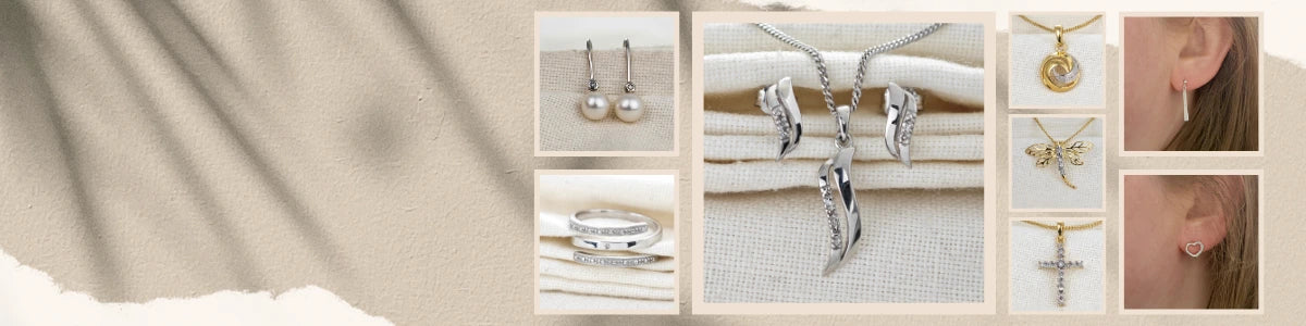 Natural Diamond jewellery shown modelled and displayed