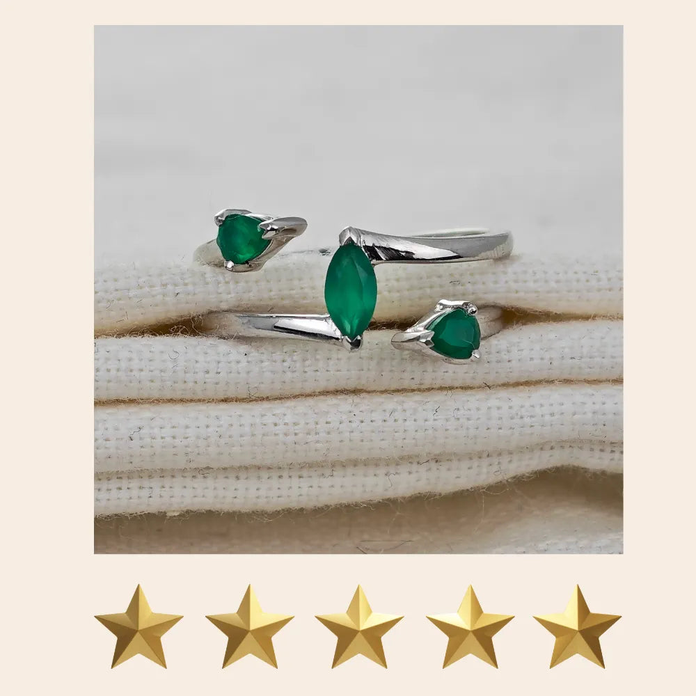 Green Onyx jewellery – necklaces, rings, earrings – designed in the UK