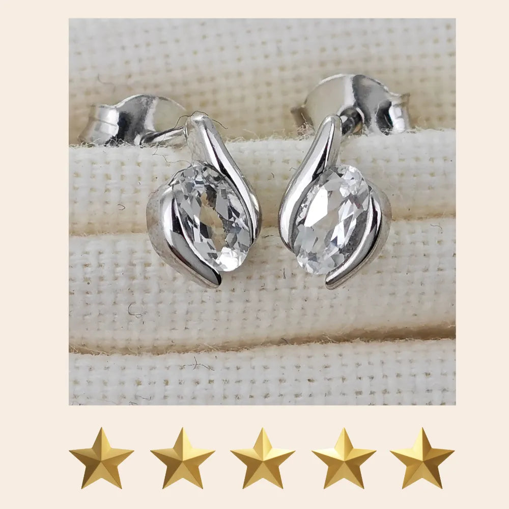 White Topaz jewellery – necklaces, rings, earrings – designed in the UK