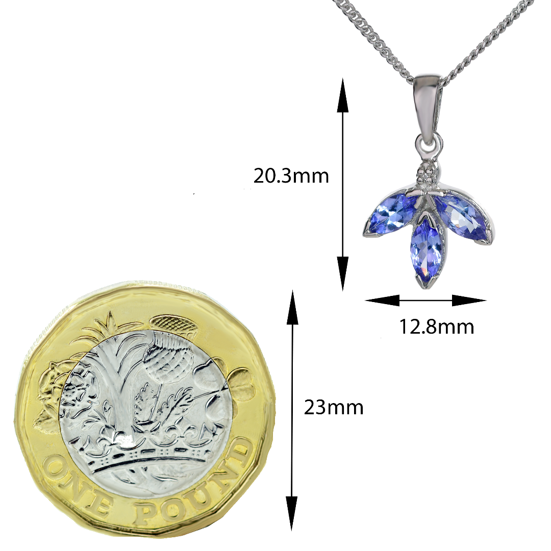 Tanzanite Necklace in – Handcrafted Natural Gemstone