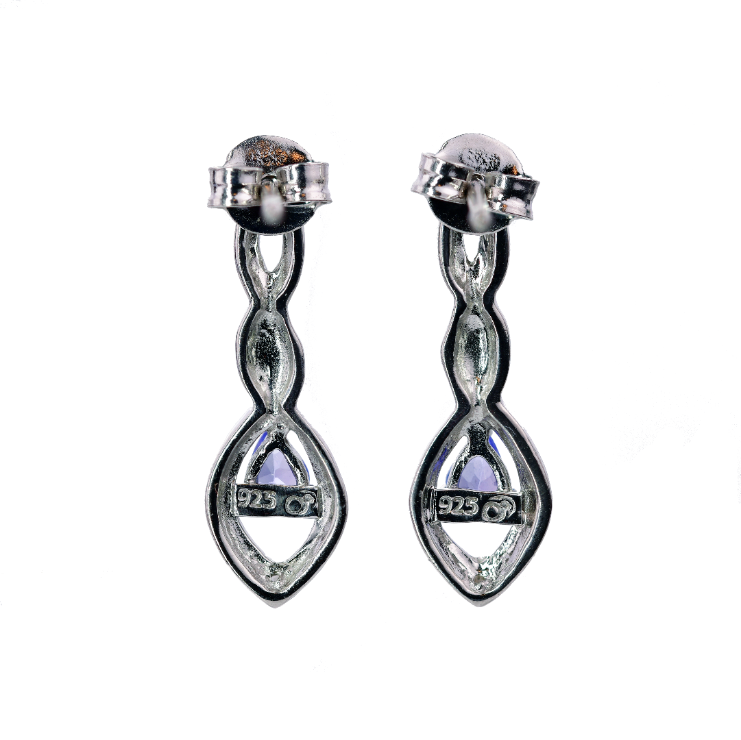 Tanzanite Earrings in Sterling Silver – Presented in Gift-Ready Packaging