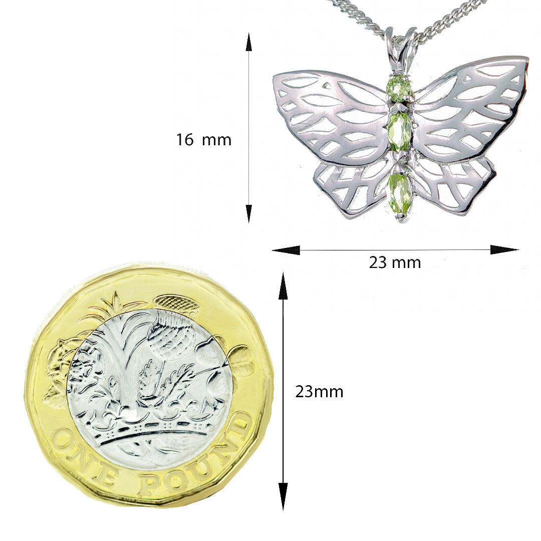 Peridot Butterfly Necklace