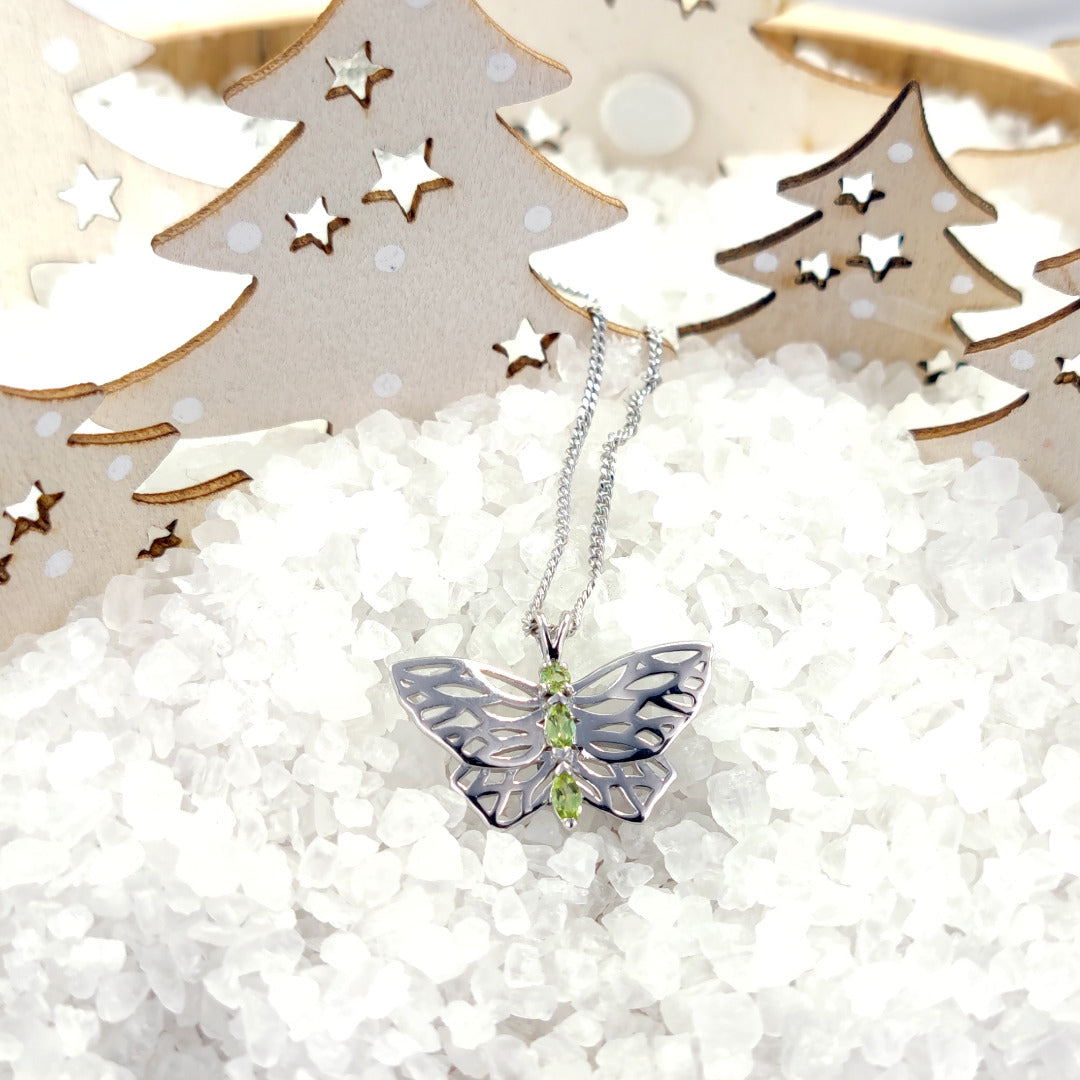 Peridot Butterfly Necklace