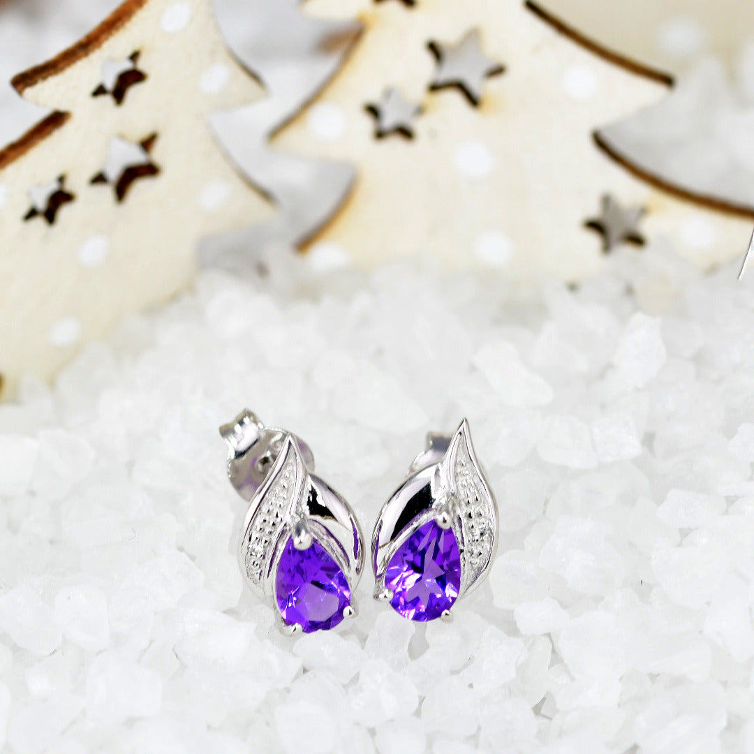 Amethyst Earrings in Sterling Silver – Presented in Gift-Ready Packaging